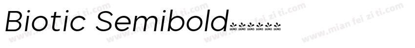 Biotic Semibold字体转换